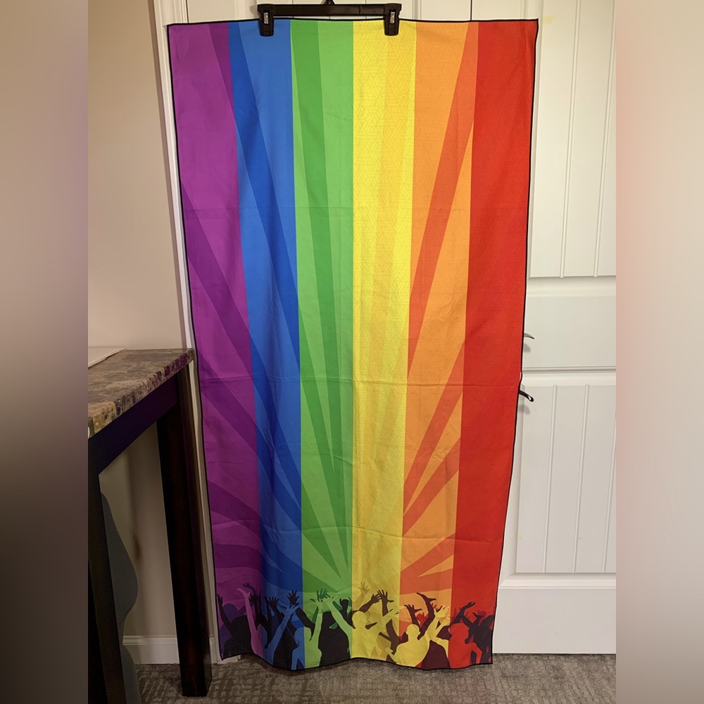 Pride Rainbow Flag Banner Microfiber Towel